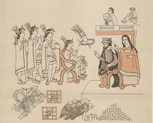 Cortés and his mistress, La Malinche