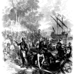 De Soto landing in Florida in 1539
