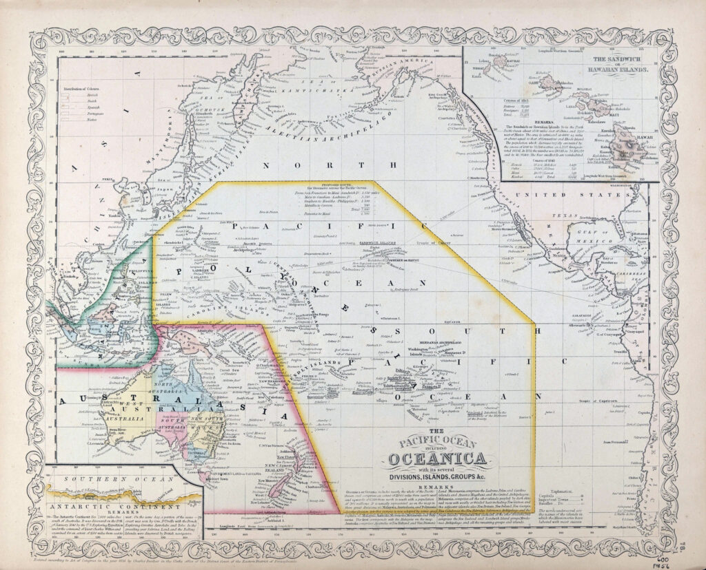 The Pacific Ocean Including Oceanica with its several Divisions ...