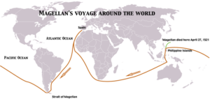 Magellan's voyage around the world.