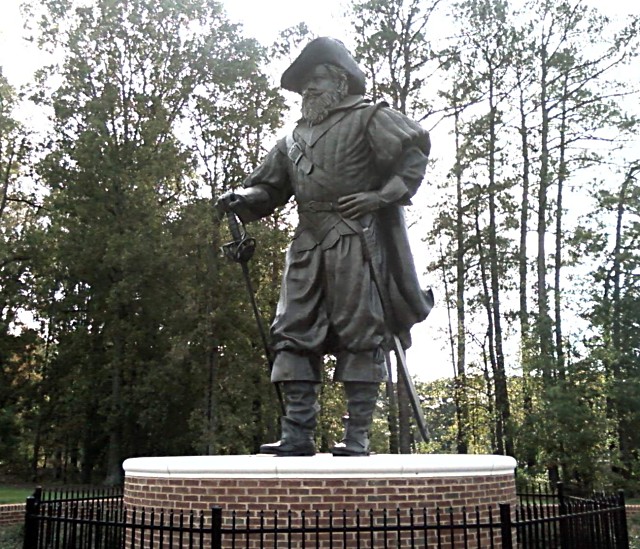 Christopher Newport statue at Christopher Newport University.