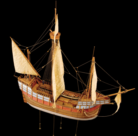 Model of Columbus's famous flagship, "Santa Maria. " The Mariners' Museum 1956.0016.000001A