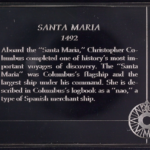 Backside view of silver ingot, describing the "Santa Maria" nao. The Mariners' Museum 1974.0001.000013