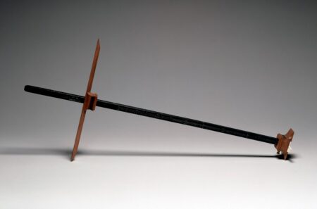 Ebony cross-staff by Hendrik Noordyk of Amsterdam dated 1804. The Mariners' Museum 1999.0011.000001A