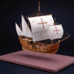 Model of Columbus's "Niña" in caravela redonda style. The Mariners' Museum 1991.0051.000001