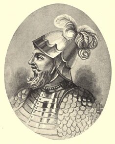 A portrait of Vasco Nunez de Balboa.