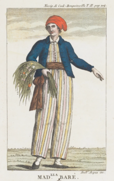 The only known image of Baret was created after her death, and featured in the book, "Navigazioni di Cook pel grande oceano e intorno al globo." Public Domain