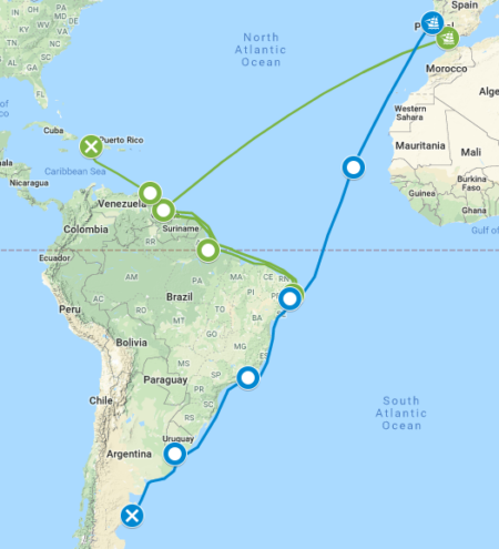 amerigo vespucci first voyage map