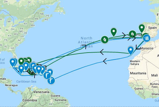forlænge sandhed Sælger Christopher Columbus Interactive Map - Ages of Exploration