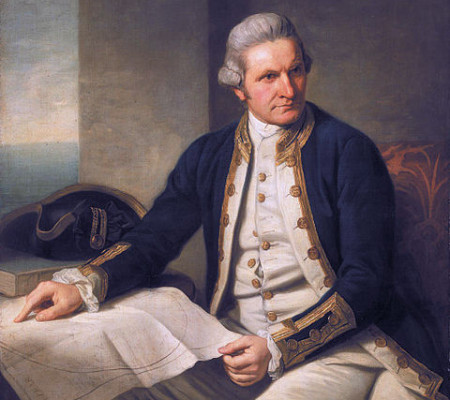 Official portrait of Captain James Cook, circa 1775
