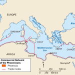 A map of the Phoenician trade routes